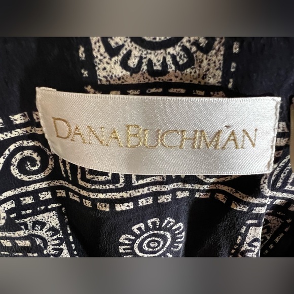 Dana Buchman 100% silk multicolored tunic top Stamped Lightweight blouse Size 12 - Picture 11 of 16